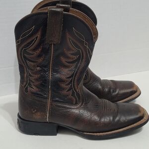 Ariat AMOS Western Boots Square Toe Pull Up Style 10040333 Big Kids Size 3.5